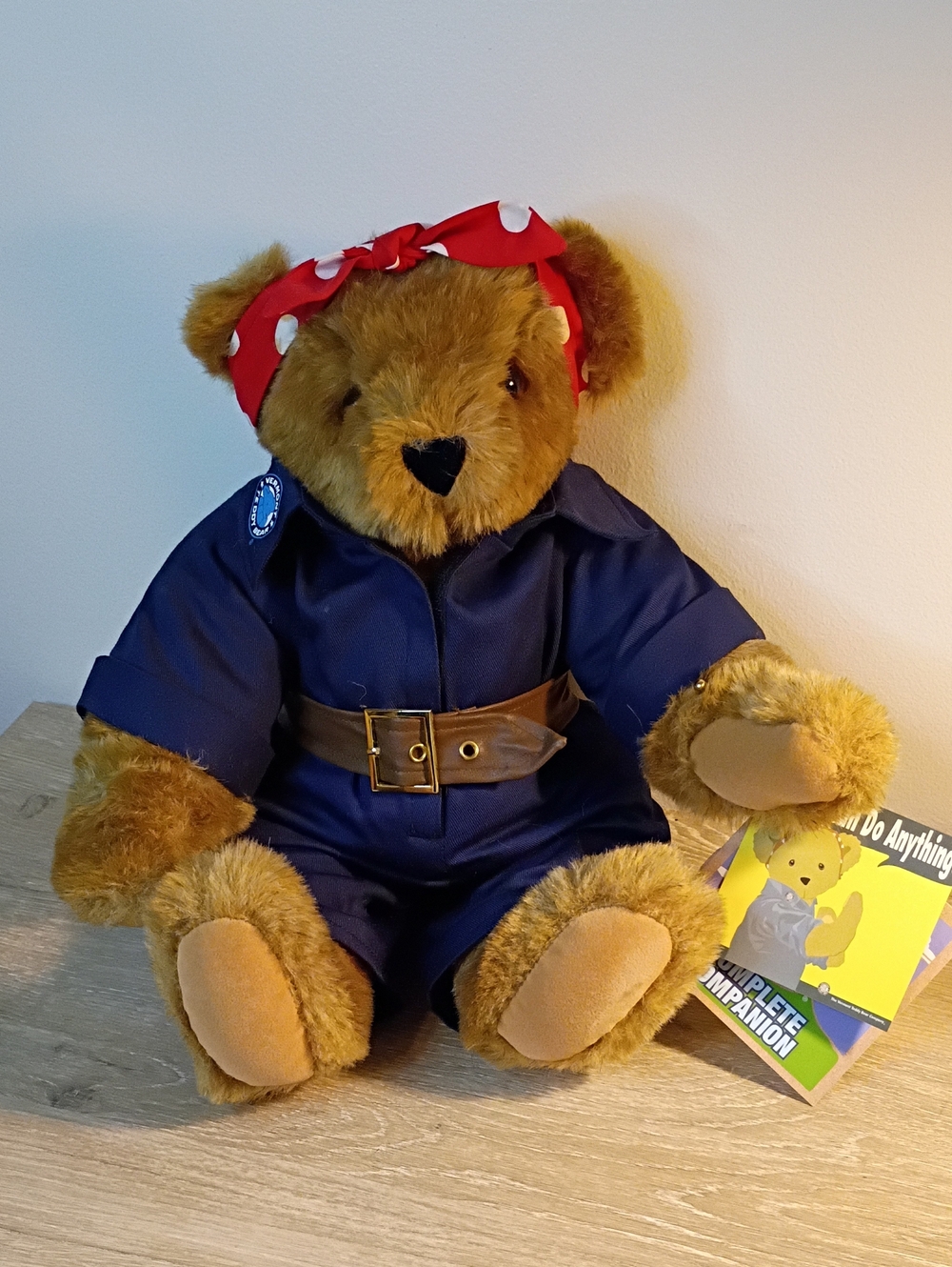 Vintage Rare Vermont Teddy Bear Rosie The Riveter Retired